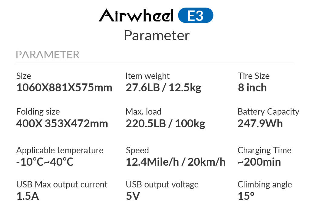 airwheel E3 folding electric bike