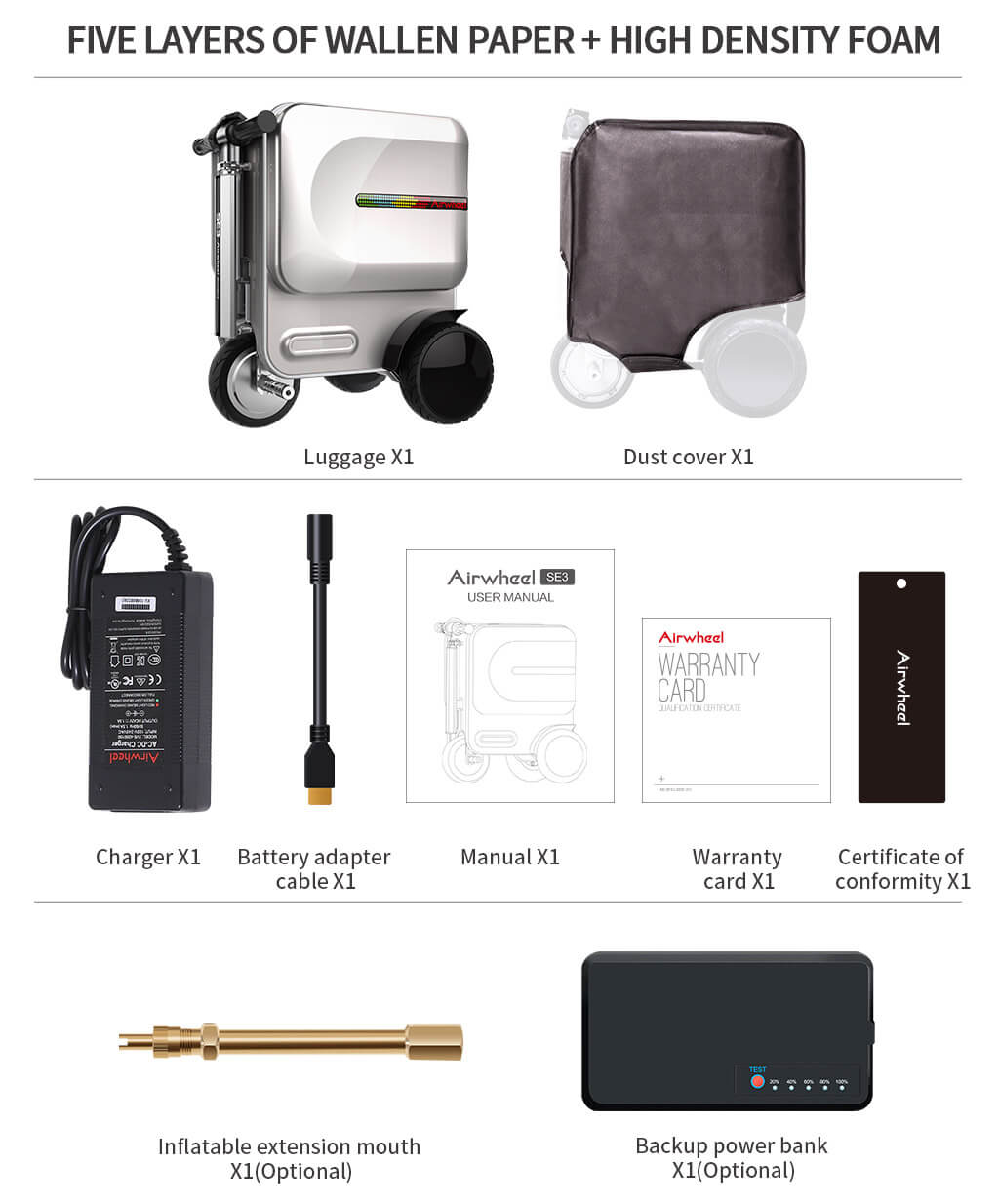 Airwheel SE3 intelligent scooter smart luggage