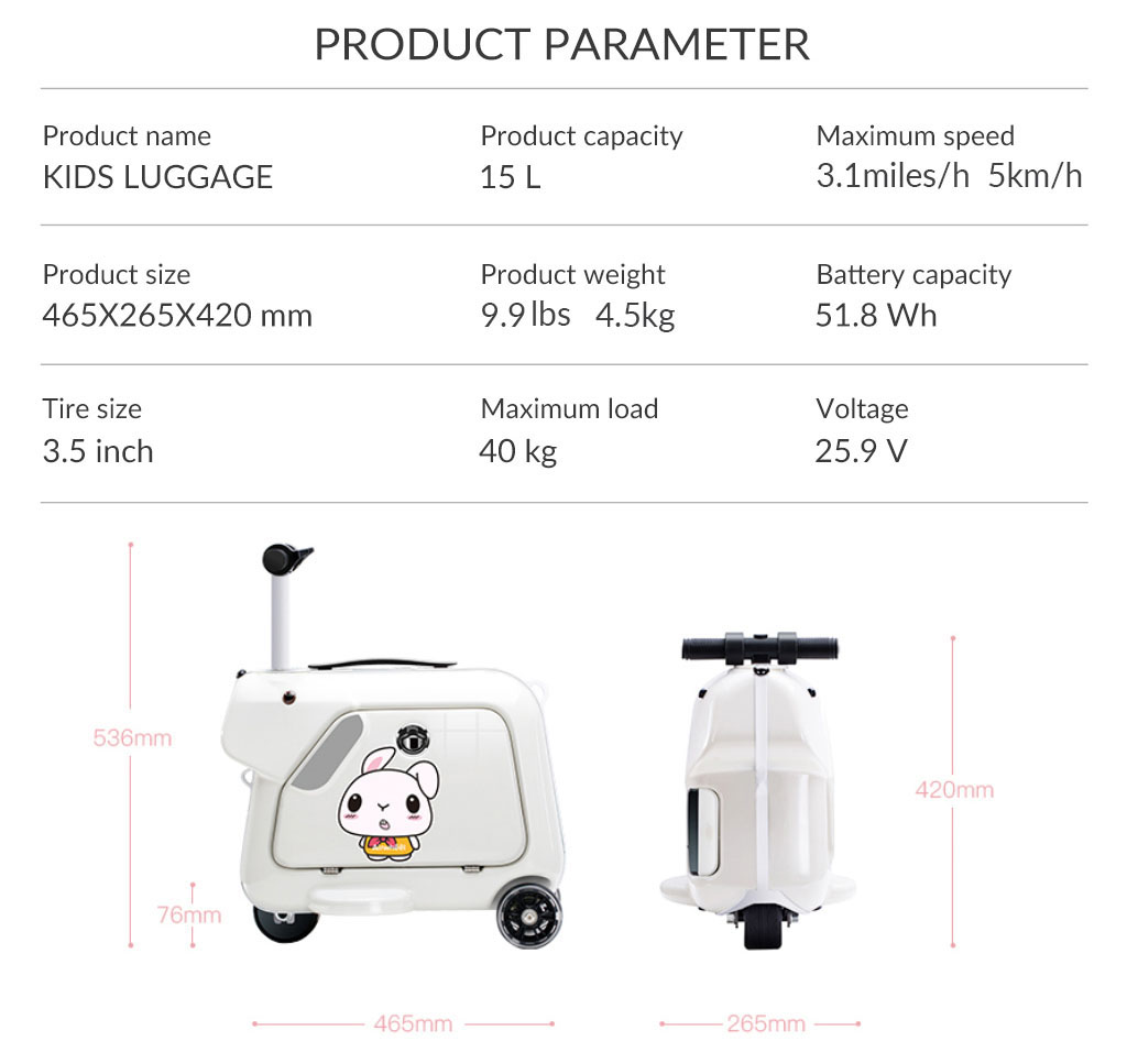Children's Electric Riding Luggage Airwheel SQ3