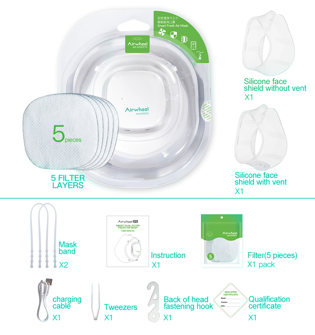 Anti-glasses Fogging Smart Electric Mask